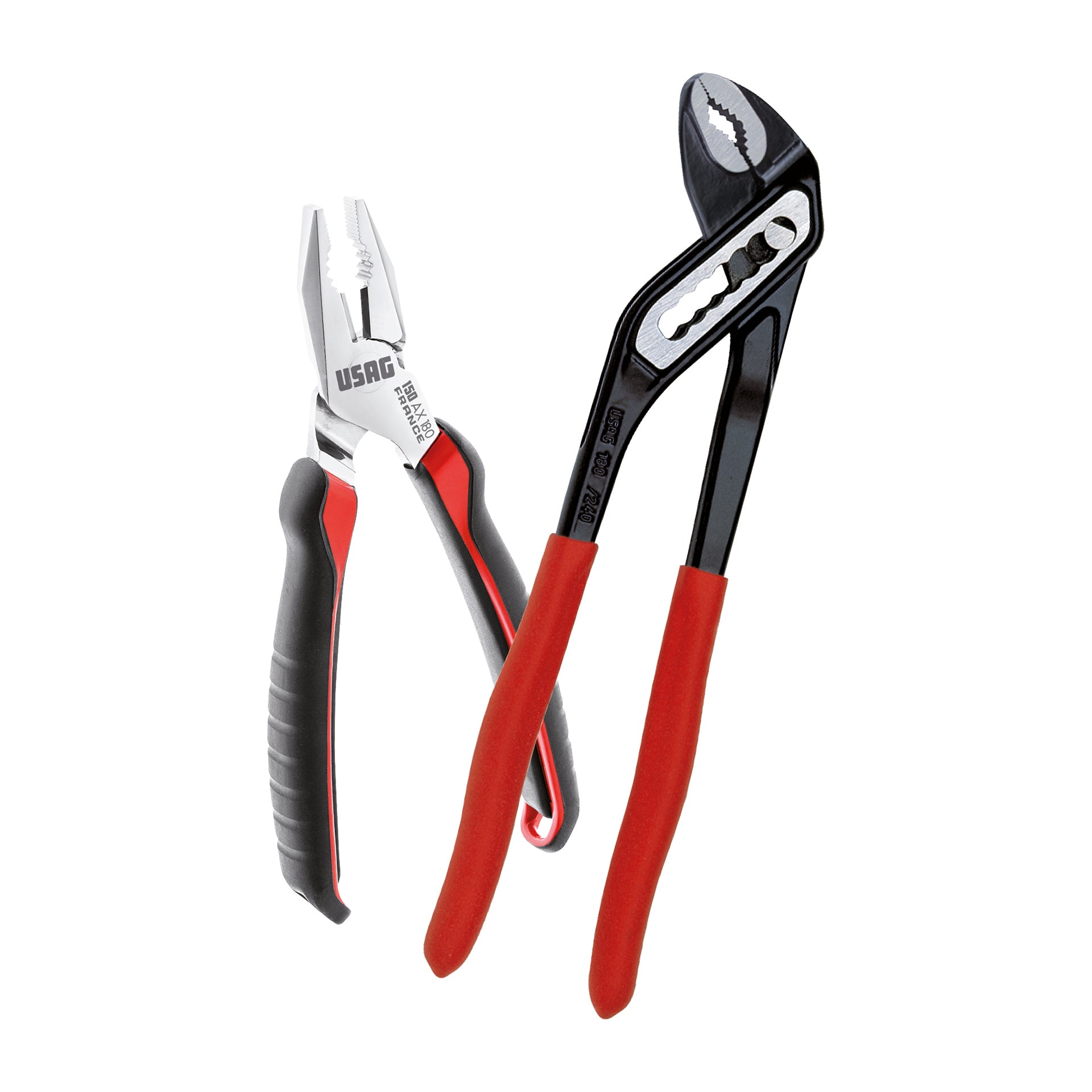 150 AX/SP2 - Assortment with universal pliers and adjustable pliers (2 pcs) - Usag - U01500202 150 AX/SP2 - Assortment with universal pliers and adjustable pliers (2 pcs) - Usag - U01500202